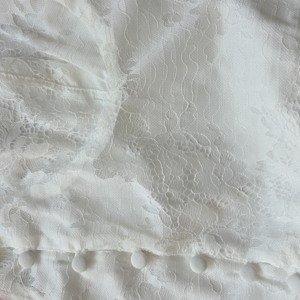 White Lace Pajama Set Intimates S - Picture 2 of 6